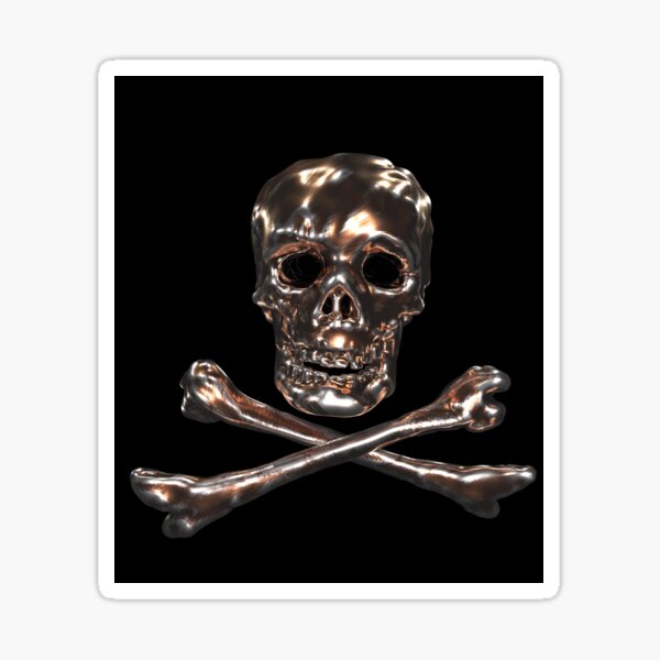Golden Jolly Roger Sticker