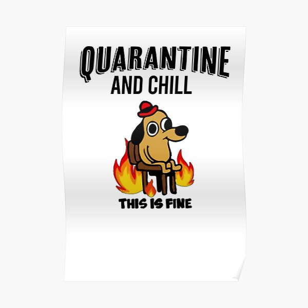 This Is Fine Meme Wall Art | Redbubble