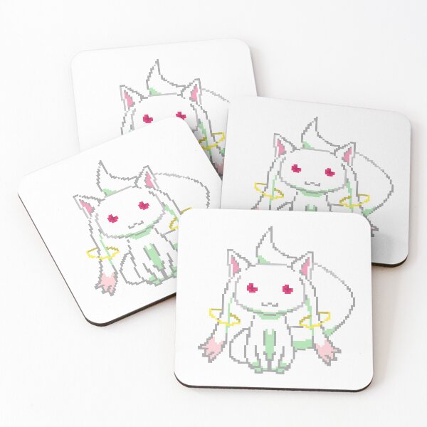 Item preview, Kyubey pixel art designed and sold by LeahDraws.