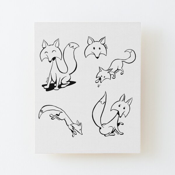 foxes from "Not That Magic" Wood Mounted Print
