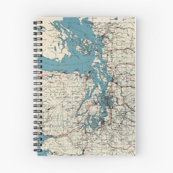 Item preview, Vintage Map of The Puget Sound (1919) designed and sold by BravuraMedia.