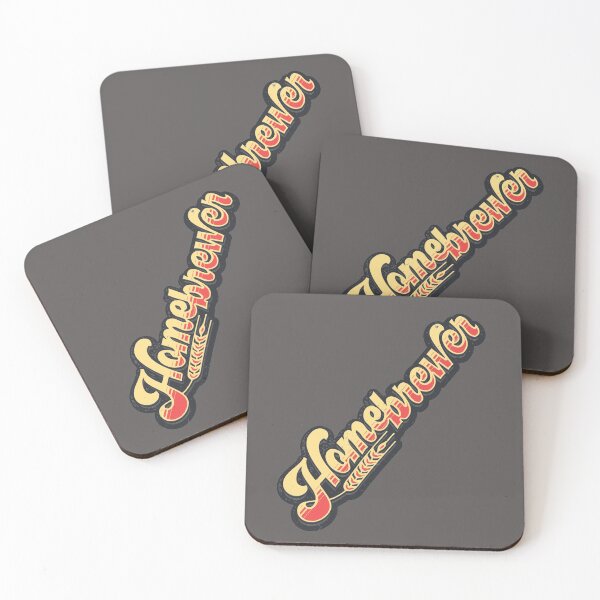 Homebrewer label - vintage Coasters (Set of 4)