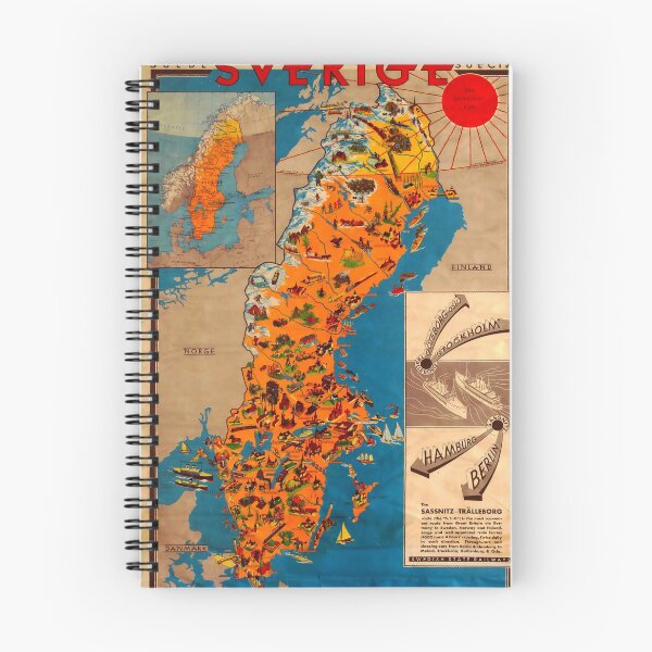 Item preview, Sverige vintage travel poster designed and sold by stickart-marek.