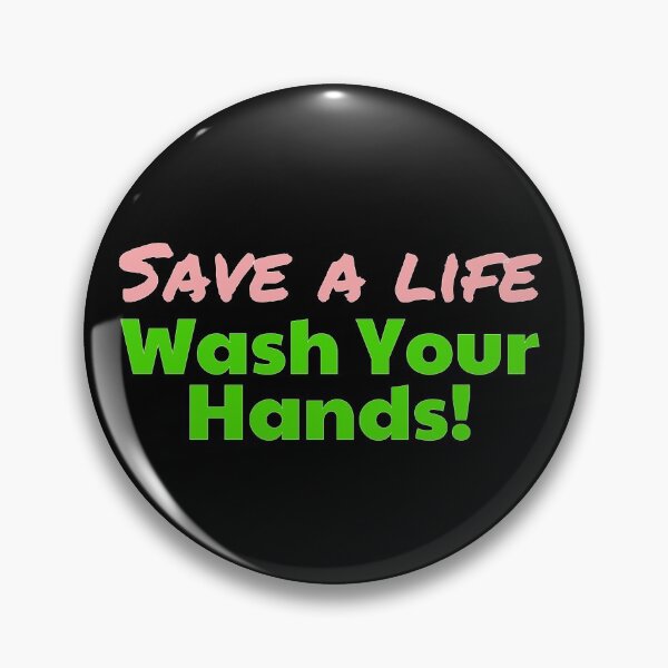Item preview, Save a Life - Wash Hands Pink and Green designed and sold by MoneekDesigns.