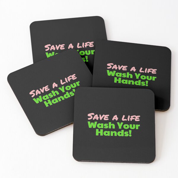 Item preview, Save a Life - Wash Hands Pink and Green designed and sold by MoneekDesigns.