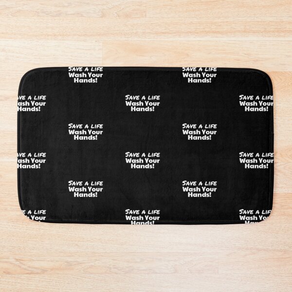 Item preview, Save a Life - Wash Hands Black and White designed and sold by MoneekDesigns.