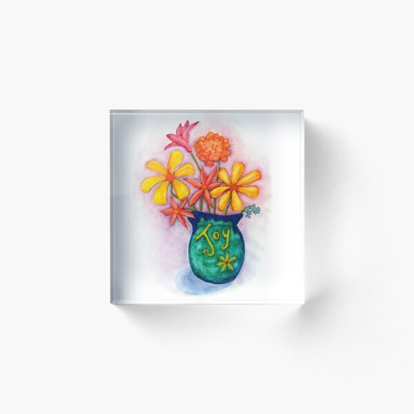 Joyful bloom Acrylic Block