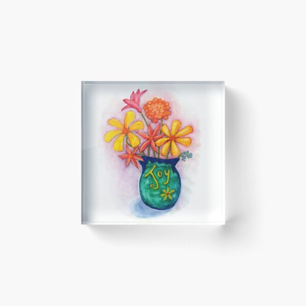 Joyful bloom Acrylic Block