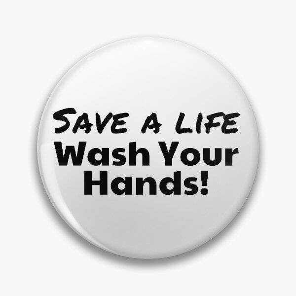 Item preview, Save a Life - Wash Hands White and Black  designed and sold by MoneekDesigns.
