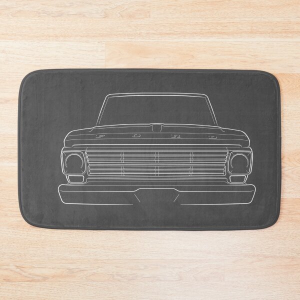 Item preview, 1968 Ford F-100 pickup - front stencil, white designed and sold by mal-photography.