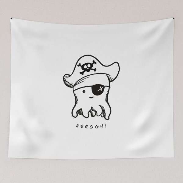 Item preview, Cute Octopus Shirt for Pirates - Pirate Shirt with Hand Drawn Octopus Art - Ocean Shirt and cute Kraken Gift for Her - Cute Squid Shirt designed and sold by Tom N..