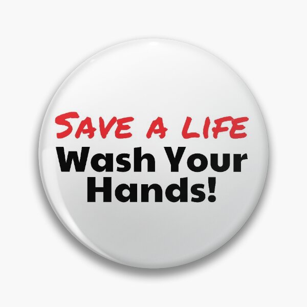 Item preview, Save a Life - Wash Hands Red and White and Black  designed and sold by MoneekDesigns.