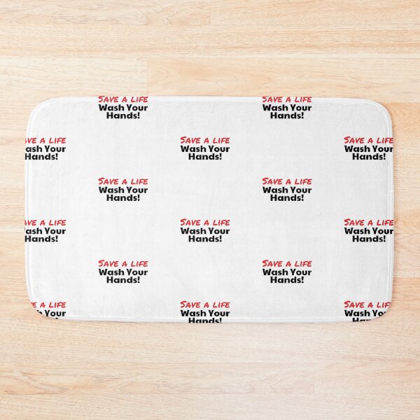 Item preview, Save a Life - Wash Hands Red and White and Black  designed and sold by MoneekDesigns.