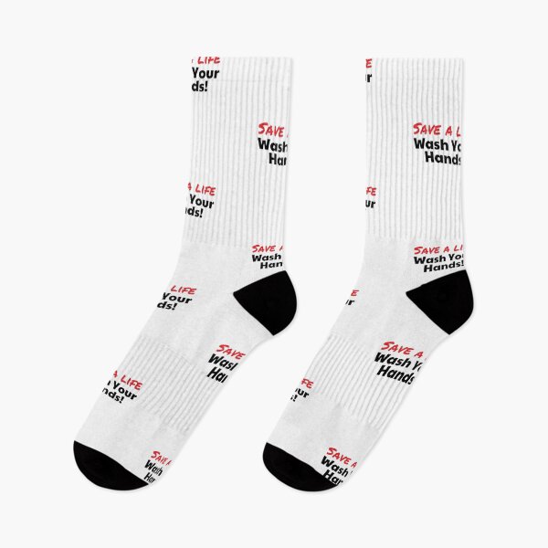 Item preview, Save a Life - Wash Hands Red and White and Black  designed and sold by MoneekDesigns.