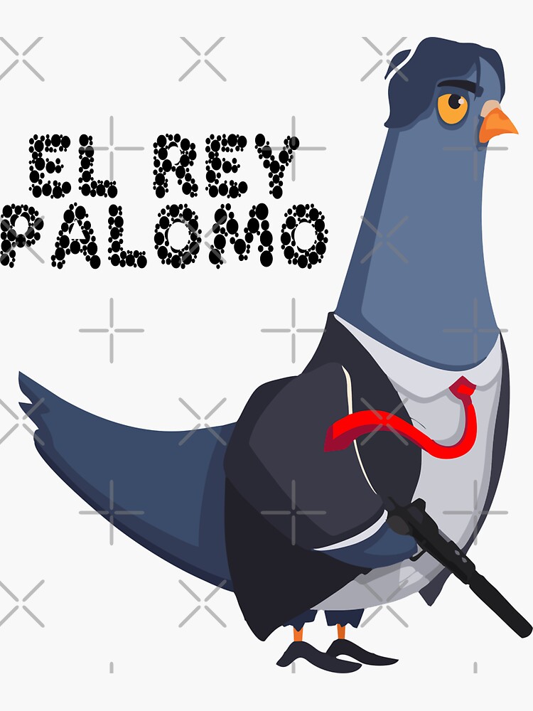 Imagen 3 de 3, Pegatina con la obra El Rey Palomo, diseñada y vendida por FotoLibreStudio.
