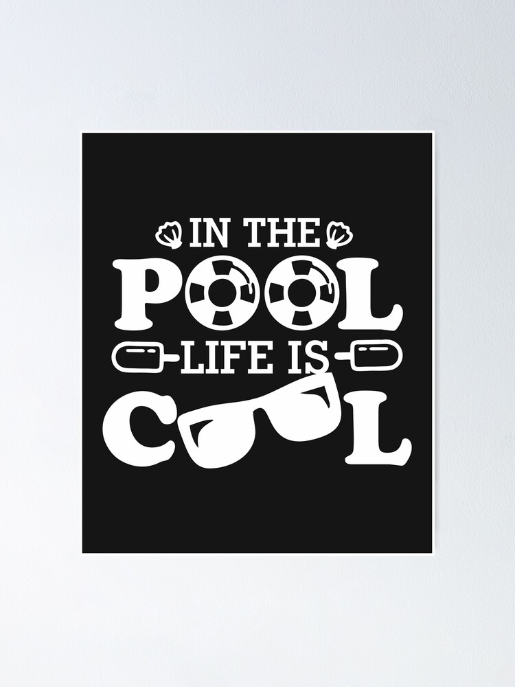 Pool Life is Cool pool party sunglasses for men women kids Art Board Print  for Sale by hadleydesigns