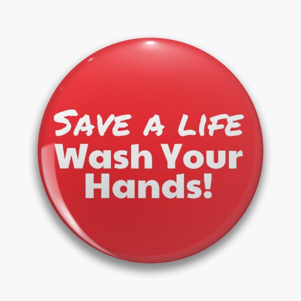 Item preview, Save a Life - Wash Hands Red and White designed and sold by MoneekDesigns.
