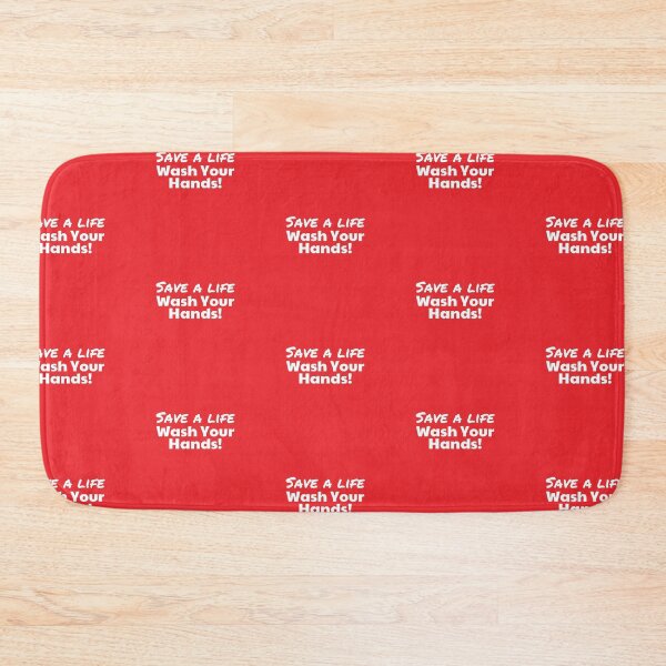 Item preview, Save a Life - Wash Hands Red and White designed and sold by MoneekDesigns.