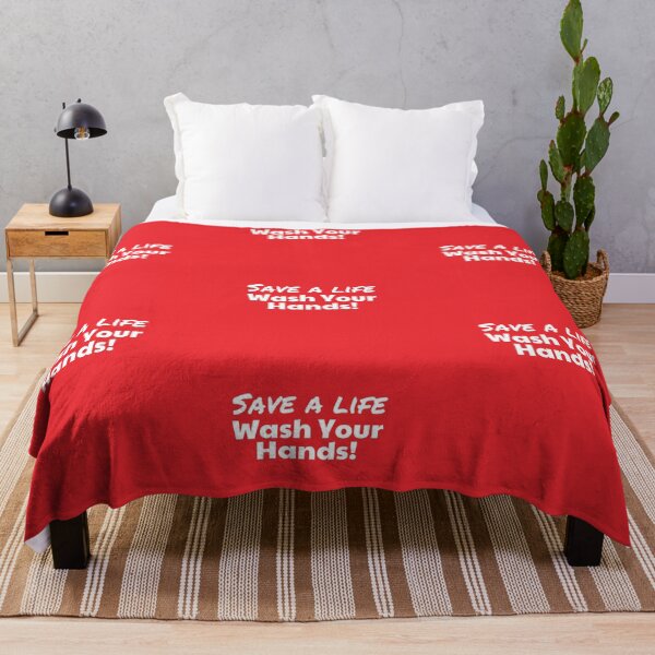 Item preview, Save a Life - Wash Hands Red and White designed and sold by MoneekDesigns.
