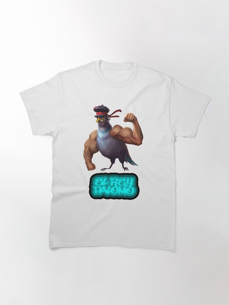 Imagen 3 de 7, Camiseta clásica con la obra El Rey Palomo, diseñada y vendida por FotoLibreStudio.