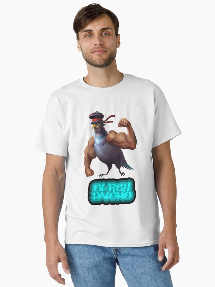 Imagen 2 de 7, Camiseta clásica con la obra El Rey Palomo, diseñada y vendida por FotoLibreStudio.