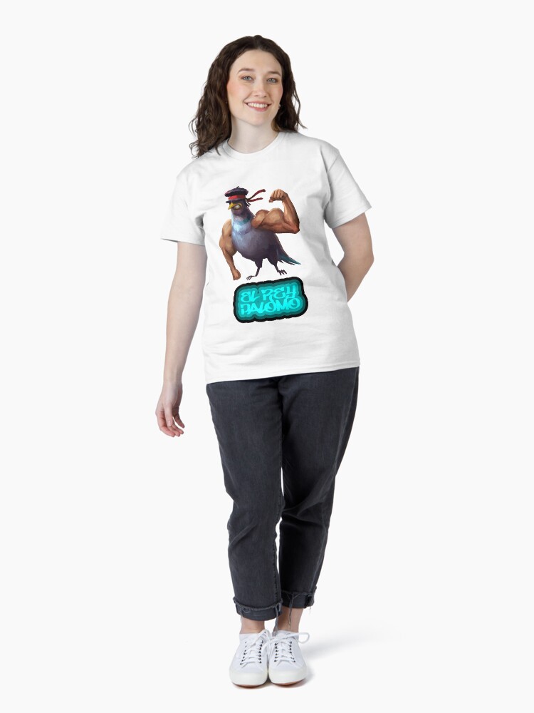 Imagen 4 de 7, Camiseta clásica con la obra El Rey Palomo, diseñada y vendida por FotoLibreStudio.