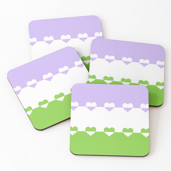 Item preview, LGBTQ Flag with Hearts v1 - Genderqueer designed and sold by Sarinilli.