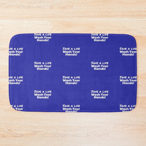 Item preview, Save a Life - Wash Hands Blue and White designed and sold by MoneekDesigns.