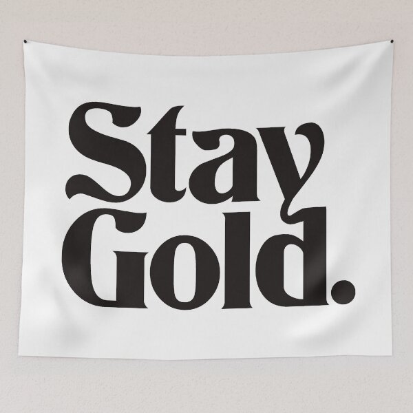 Item preview, Stay Gold Funky Typography Logo (Black) designed and sold by 80sKidd.