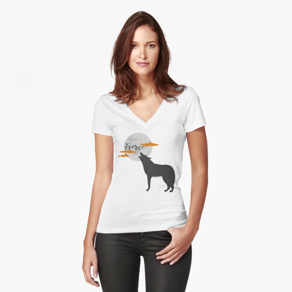 Item preview, Fitted V-Neck T-Shirt designed and sold by MamaCre8s.