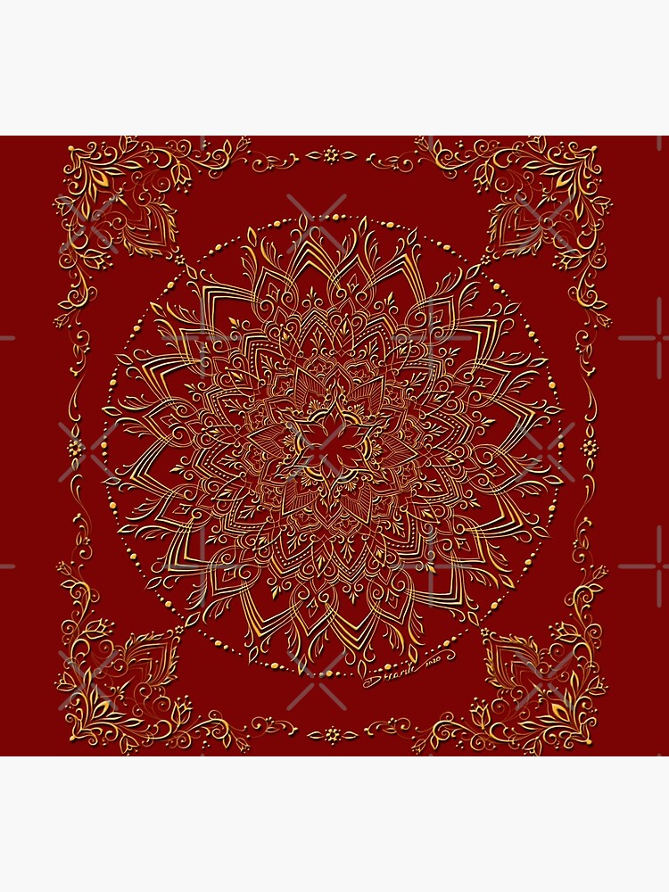 Artwork view, Dreamie's Mandala in Red designed and sold by dreamie09