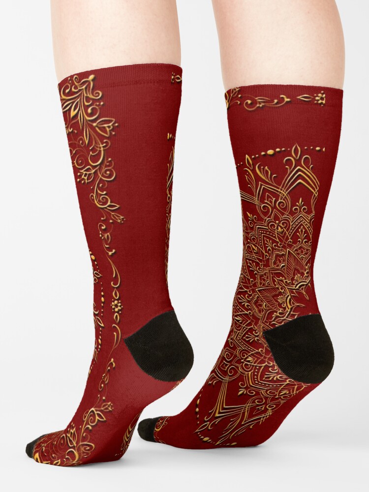 Alternate view of Dreamie's Mandala in Red Socks