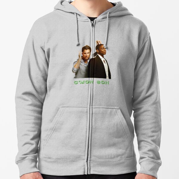 Psych "C'mon Son" design Zipped Hoodie