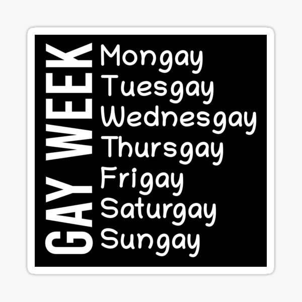 GAY WEEK "Gay Days" (white letters) Sticker