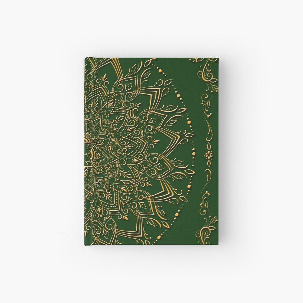 Dreamie's Mandala inGreen Hardcover Journal