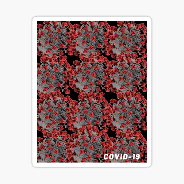 Coronavirus Illustrated Image  - COVID-19 Fundraiser Sticker