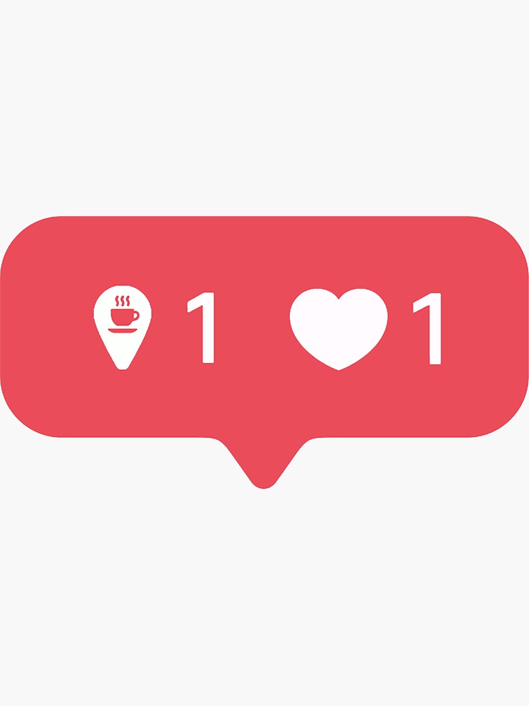 "I love Coffee Shops Instagram Sticker" Sticker by Instasticks Redbubble