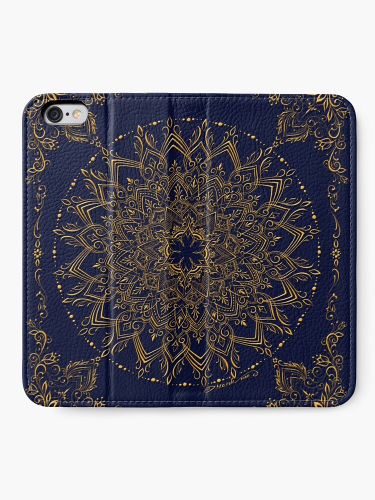 Alternate view of Dreamie's Mandala in Royal Blue iPhone Wallet