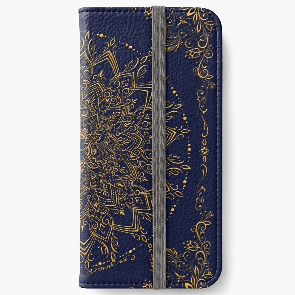 Dreamie's Mandala in Royal Blue iPhone Wallet