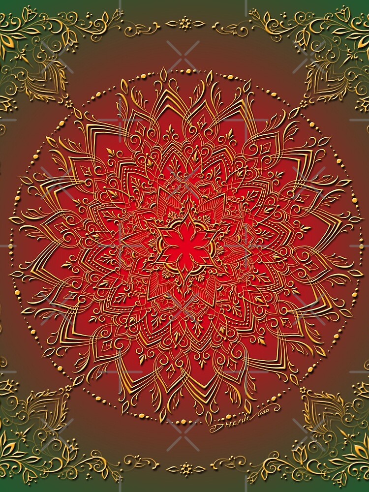 Dreamie's Mandala in Reds and Greens by dreamie09
