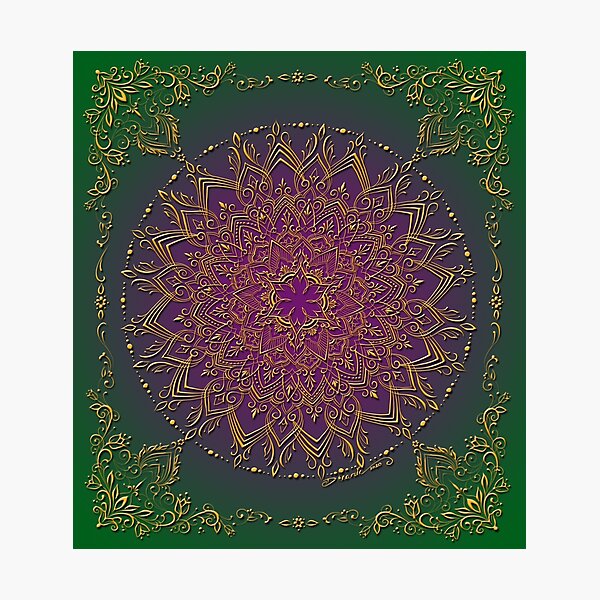 Item preview, Dreamie's Mandala in Peacock Green designed and sold by dreamie09.