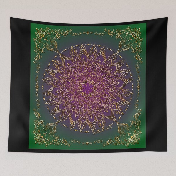 Item preview, Dreamie's Mandala in Peacock Green designed and sold by dreamie09.