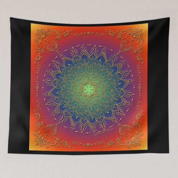 Item preview, Dreamie's Mandala in Psychedelic Rainbow designed and sold by dreamie09.