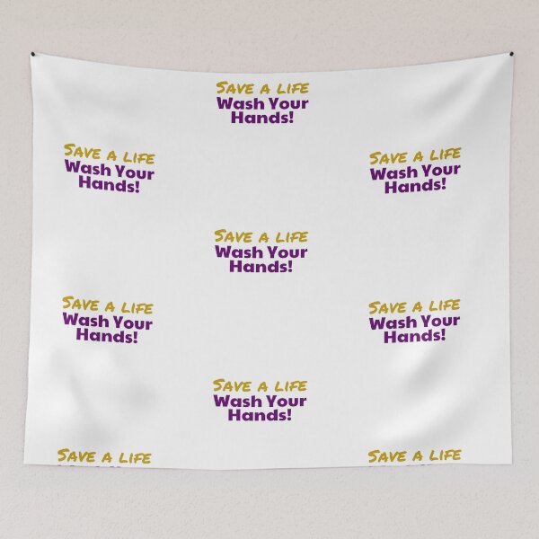 Item preview, Save a Life - Wash Hands Purple and Gold Vertical  designed and sold by MoneekDesigns.
