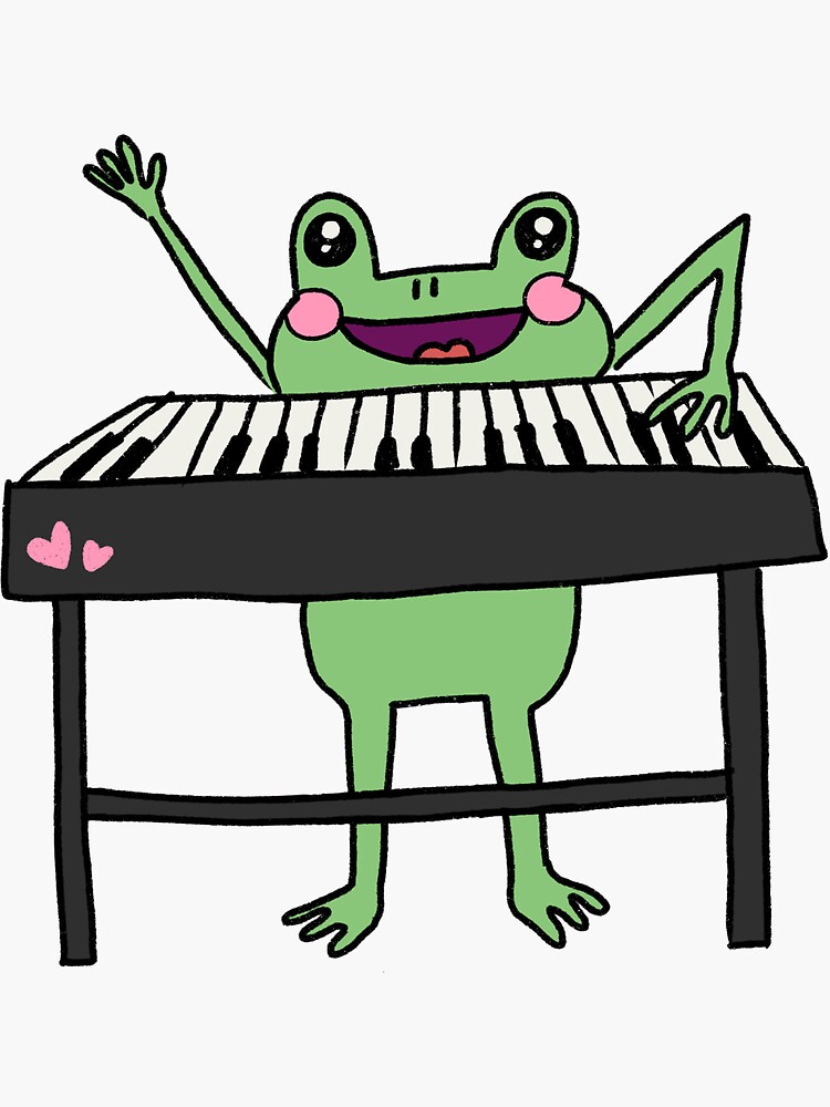 "Keyboard Frog" Sticker for Sale by shabticorn Redbubble