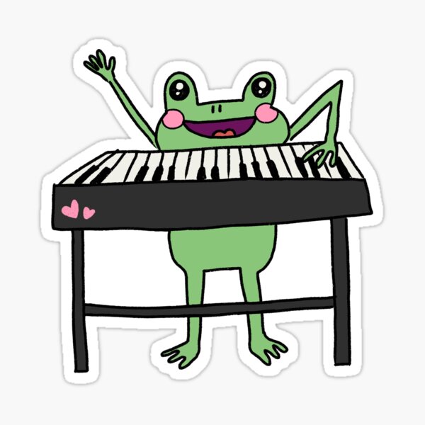 "Keyboard Frog" Sticker for Sale by shabticorn Redbubble