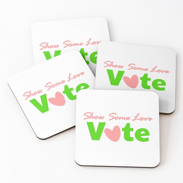 Item preview, Show Some Love Vote Pink and Green designed and sold by MoneekDesigns.