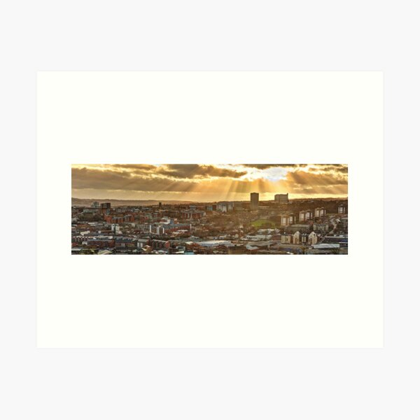 Sheffield Skyline Panorama Art Print