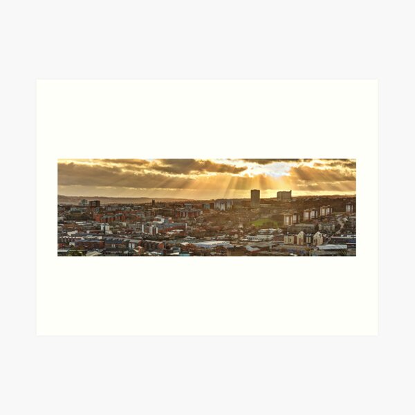 Sheffield Skyline Panorama Art Print