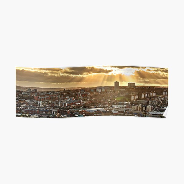 Sheffield Skyline Panorama Poster